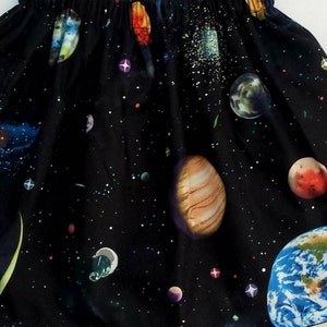 Space Skirt, Outer Space, Planets Skirt, Space Outfit, Planet Gift, Space Gift, Girls Skirt, Space Party, Galaxy Skirt, Galaxy Party Skirt image 6