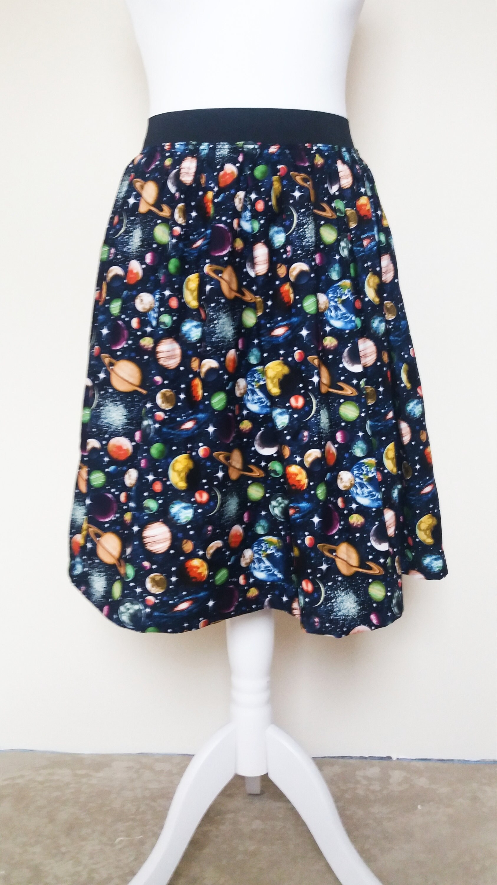 Vintage Style Full Skirt 1950s skirt Space skirt Planets | Etsy