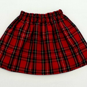 Tartan Skirt, Girls Skirt, Girls Tartan Skirt, Girls Party Skirt, Tartan Clothing, Tartan Outfit, Christmas Skirt, Christmas Outfit, Skirt image 3