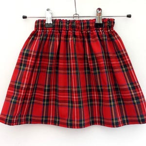 Tartan Skirt, Girls Skirt, Girls Tartan Skirt, Girls Party Skirt, Tartan Clothing, Tartan Outfit, Christmas Skirt, Christmas Outfit, Skirt image 1