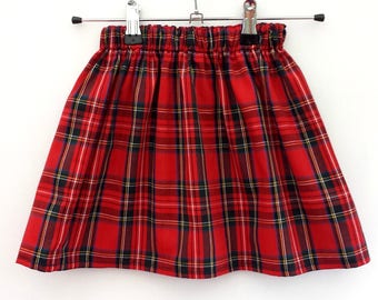 Tartan Skirt, Girls Skirt, Girls Tartan Skirt, Girls Party Skirt, Tartan Clothing, Tartan Outfit, Christmas Skirt, Christmas Outfit, Skirt