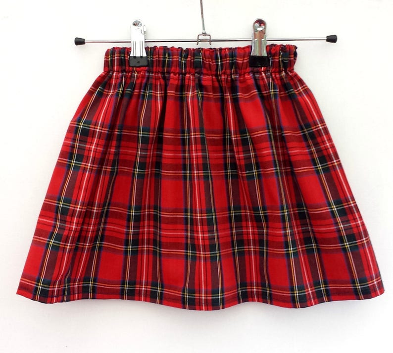 Tartan Skirt, Girls Skirt, Girls Tartan Skirt, Girls Party Skirt, Tartan Clothing, Tartan Outfit, Christmas Skirt, Christmas Outfit, Skirt image 1