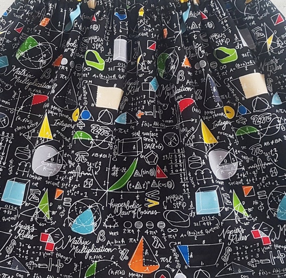 Jupe maths, jupe science, maths pour filles, sciences pour filles