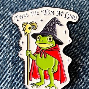 Neurodivergent Frog Wizard Enamel Pin – Funny RPG Fantasy Lapel Badge – Autism Humour Geek Gift - DND gift