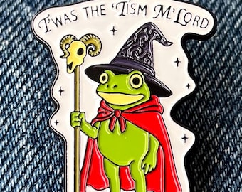 Neurodivergent Frog Wizard Enamel Pin – Funny RPG Fantasy Lapel Badge – Autism Humour Geek Gift - DND gift