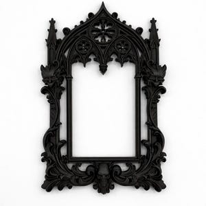 Red Recangular Gothic Frame Gothic Cathedral Wall Frame - Etsy