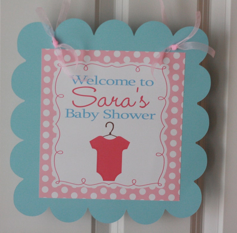 Ask About Party Pack Specials It/'s a Girl Bodysuit One Piece Baby Shower Banner Pink Blue Hot Pink Polka Dot