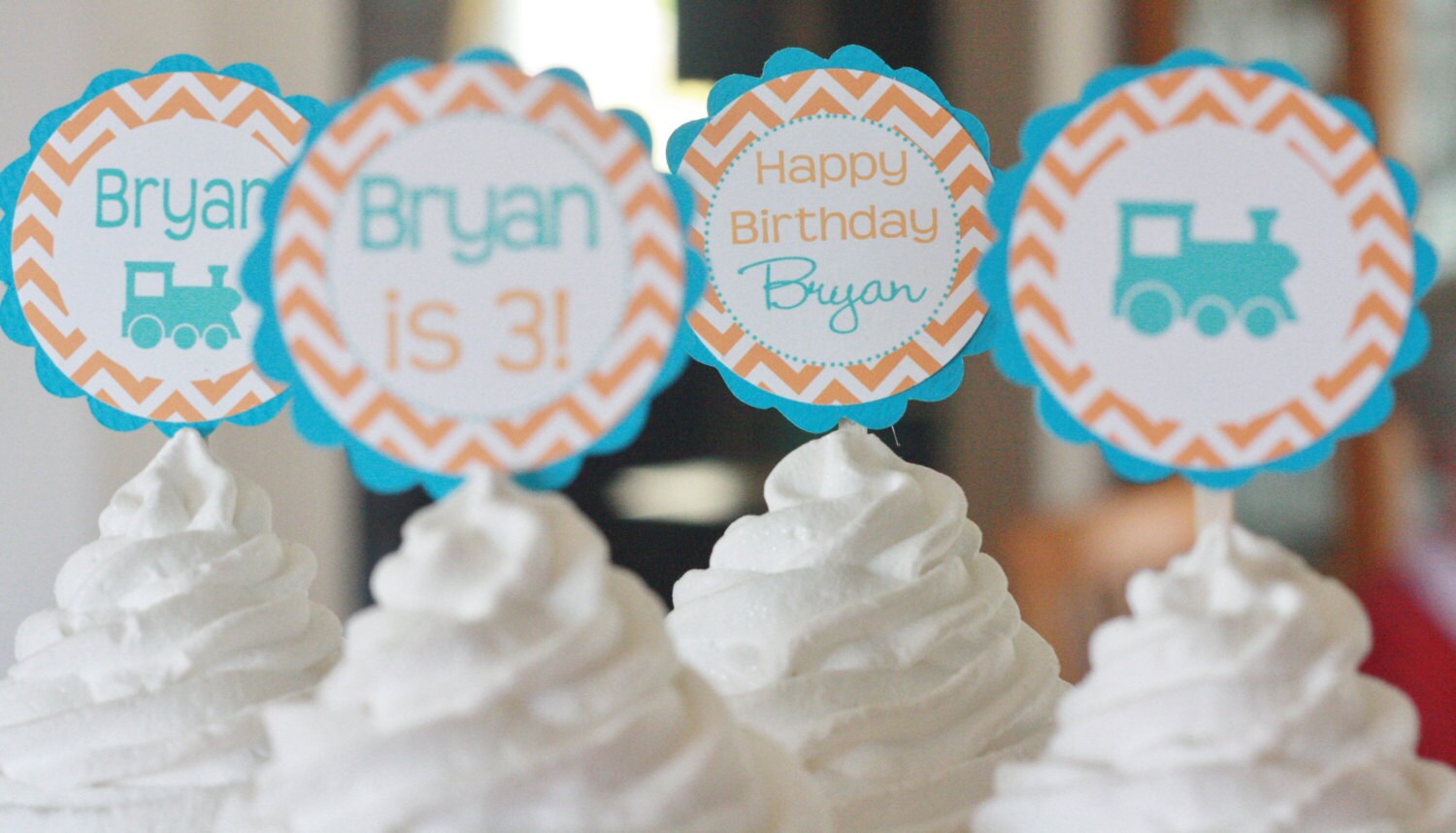 12 Vintage Train Orange Turquoise Chevron Baby Shower Or 12 Vintage Train Orange Turquoise Chevron Baby Shower Or