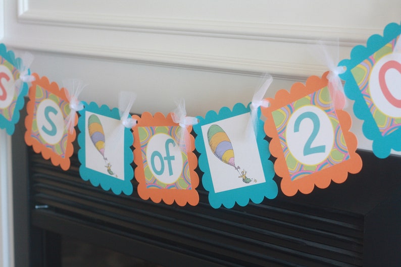 Cupcake Toppers Favor Tags /& Door Sign Available Happy Birthday Pink Purple Girly Oh The Places You/'ll Go Story Inspired Banner