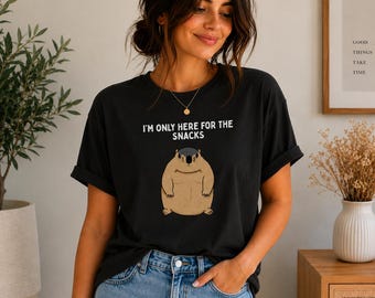 I'm Only Here For The Snacks – Groundhog Shirt, Funny Animal Lover Tee