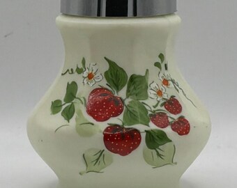 Azucarero Fenton de cristal de uranio birmano - Diseño de fresa de Louise Piper