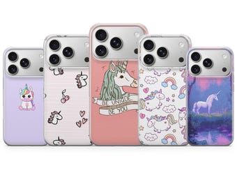 Cute Unicorn phone case Rainbow Fantasy for iPhone 17 Air 16e Pro Max 15 14 13 | Samsung A57 A37 S26 Ultra S25 FE | Google Pixel 10A