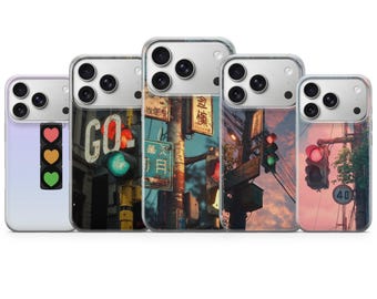 Traffic Lights phone case Street Aesthetic for iPhone 17 Air 16e Pro Max 15 14 13 Samsung A57 A37 S26 Ultra S25 FE  Google Pixel 10A 9