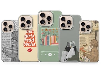 Book Lover phone case Aesthetic Cute for iPhone 17 Air 16e Pro Max 15 14 13 | Samsung A57 A37 S26 Ultra S25 FE | Google Pixel 10A
