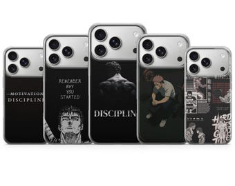 Gym Workout phone case Motivational Anime for iPhone 17 Air 16e Pro Max 15 14 13 | Samsung A57 A37 S26 Ultra S25 FE | Google Pixel 10A 9
