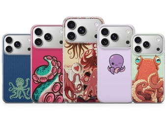 Sea Octopus phone case Animals Cute for iPhone 17 Air 16e Pro Max 15 14 13 | Samsung A57 A37 S26 Ultra S25 FE | Google Pixel 10A