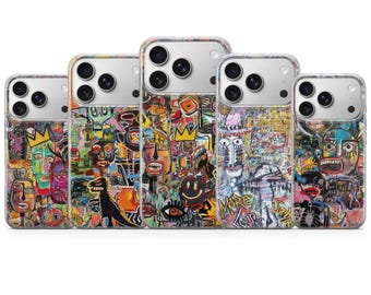 Graffiti Street Art phone case Colorful Collage for iPhone 17 Air 16e Pro Max 15 14 13 | Samsung A57 A37 S26 Ultra S25 FE | Google Pixel 10A