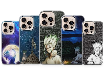 Dr. Stone Senku Character phone case Anime Manga for iPhone 17 Air 16e Pro Max 15 14 13  Samsung A57 A37 S26 Ultra S25 FE Google Pixel 10A 9