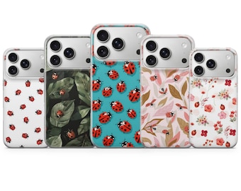 Cute Ladybug phone case Kawaii Summer Vibes for iPhone 17 Air 16e Pro Max 15 14 13 | Samsung A57 A37 S26 Ultra S25 FE | Google Pixel 10A