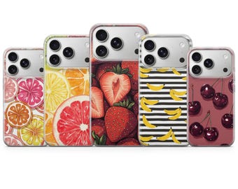 Cute Fruits phone case for iPhone 17 Air 16e Pro Max 15 14 13 | Samsung A57 A37 S26 Ultra S25 FE | Google Pixel 10A