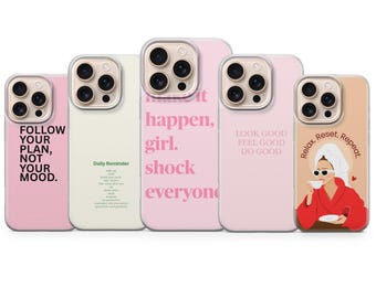 Self Care Affirmation phone case Motivational Quote for iPhone 17 Air 16e Pro Max 15 14 13 Samsung A57 A37 S26 Ultra S25 FE Google Pixel 10A