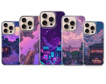 Aesthetic Purple phone case Color Cute for iPhone 17 Air 16e Pro Max 15 14 13 | Samsung A57 A37 S26 Ultra S25 FE | Google Pixel 10A 9