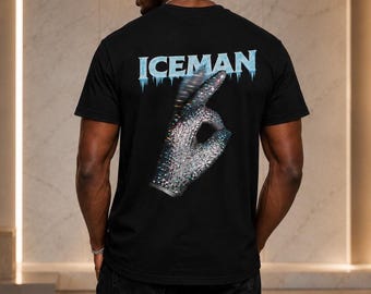 Iceman Inspired Graphic T-Shirt, Frosted Streetwear Tee, Hip Hop Back Print Shirt, Urban Oversized Fashion Tee