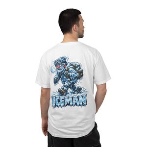 ICEMAN Funny Graphic Tee | Frozen Survivor Cartoon Shirt | Unisex Winter Humor T-Shirt | Cool Vintage Style Gift for Men & Women image 6