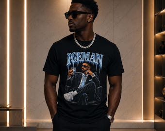ICEMAN Graphic T-Shirt | Cold Aesthetic Streetwear Tee | Vintage Rap Inspired Shirt