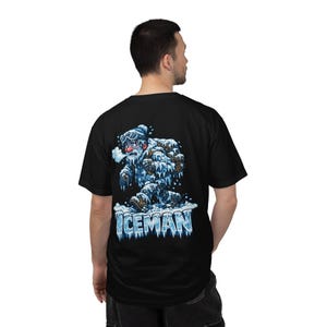 ICEMAN Funny Graphic Tee | Frozen Survivor Cartoon Shirt | Unisex Winter Humor T-Shirt | Cool Vintage Style Gift for Men & Women image 5