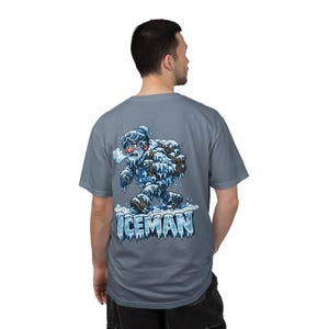 ICEMAN Funny Graphic Tee | Frozen Survivor Cartoon Shirt | Unisex Winter Humor T-Shirt | Cool Vintage Style Gift for Men & Women image 8