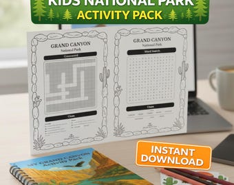 Grand Canyon Kids Activity Pack Printable | Scavenger Hunt, Word Search, Crossword, Coloring Pages