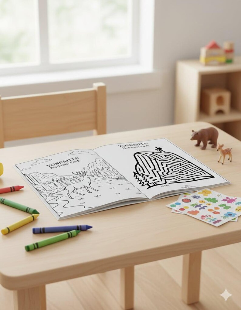 Yosemite Kids Activity Pack Printable | National Park Road Trip Activities for Kids image 5