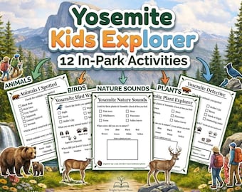 Yosemite Kids Explorer Pack | Printable In-Park Nature Activities
