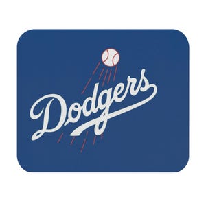 Dodgers Script Baseball Mouse Pad | Rectangle Desk Mat