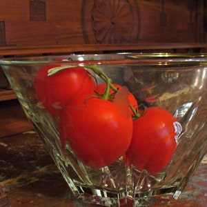 Vintage Cut Lead Crystal Salad Bowl: Princess Heritage Star Etched Pattern PH489