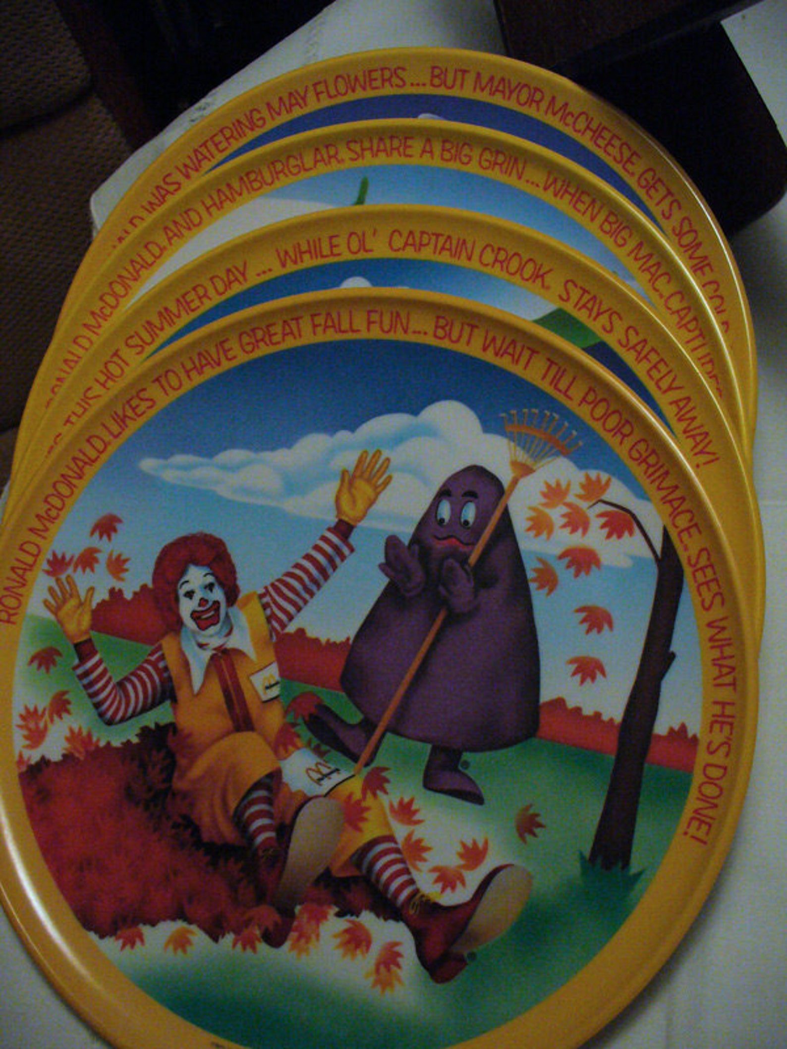 Vintage McDonalds Dinnerware Ronald McDonald collector plates Etsy