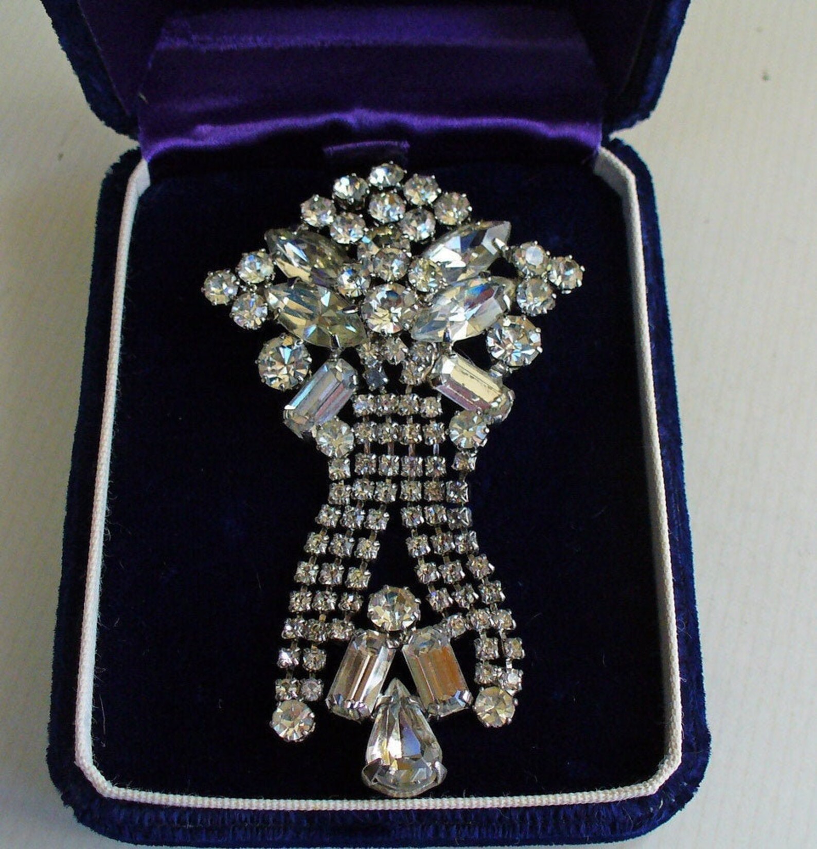 Broche Vintage épingle à Strass En Forme De Nœud - Style Rétro - Neuf Avec étiquette