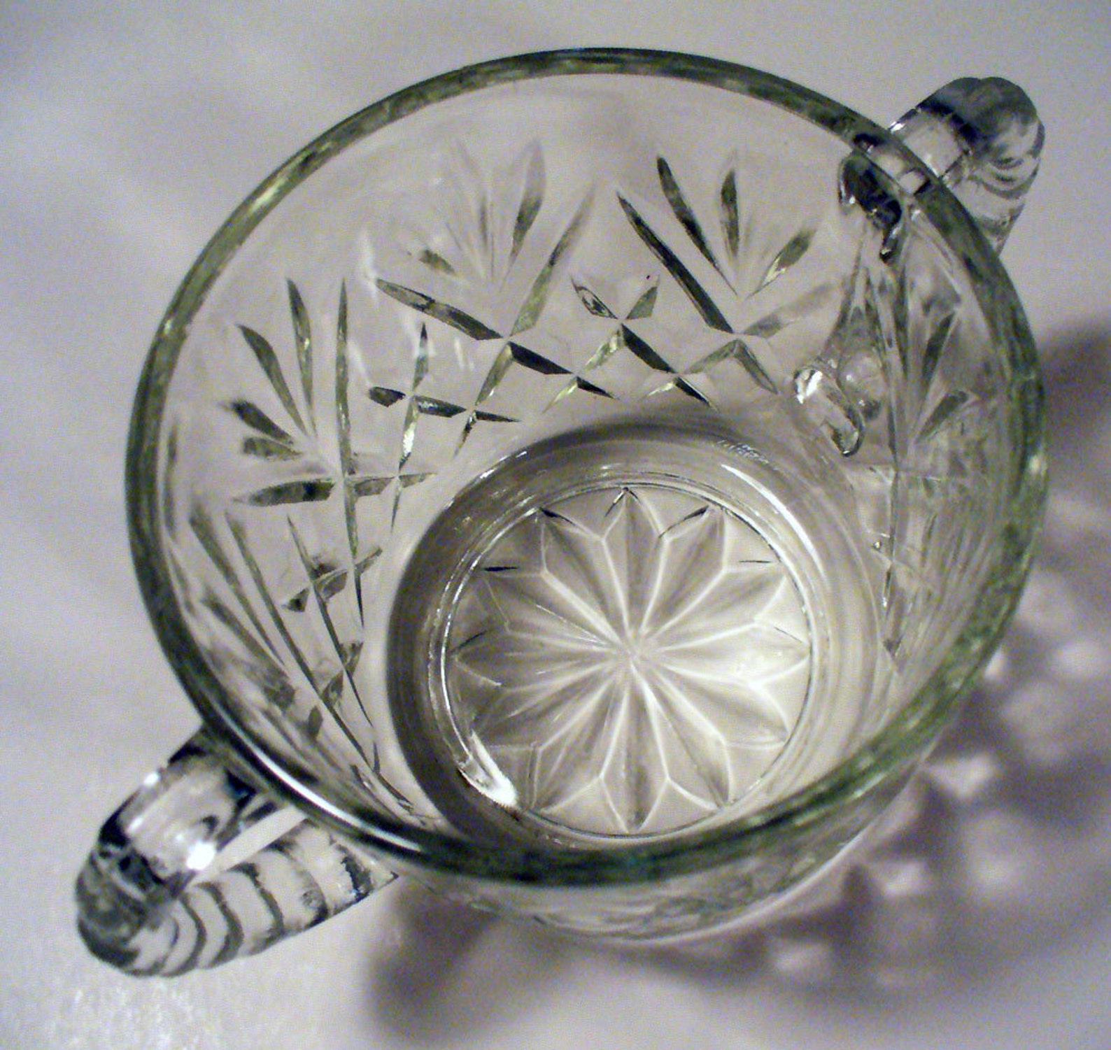 Vintage Depression Glass Starburst Clear Cut Crystal Fans Etsy