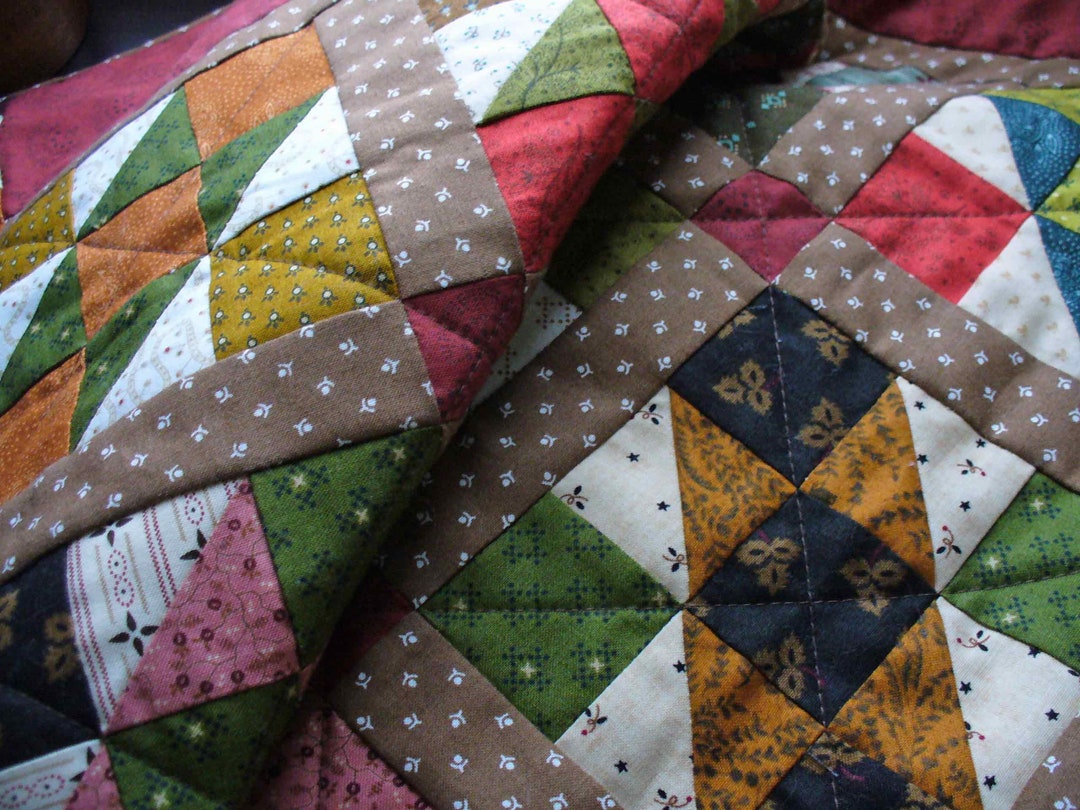 Wall Quilt, Table Topper, Country Decor, Quilted Wall Hanging, Basket