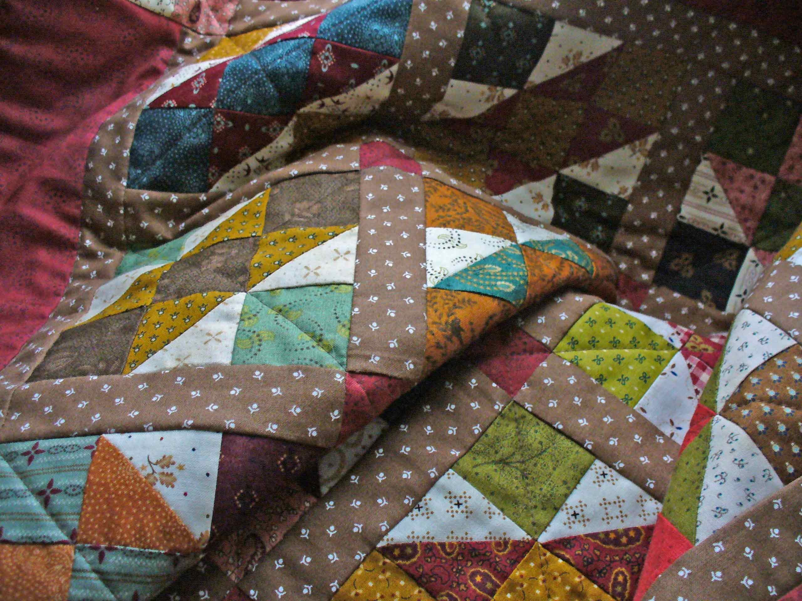 Wall Quilt, Table Topper, Country Decor, Quilted Wall Hanging, Basket Quilt, Multicolor, Kim