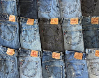 Paquete al por mayor de 10 jeans Levi's / Caja para revendedores / Inventario de vendedores