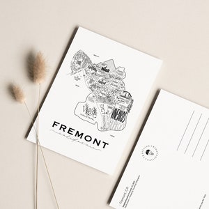 Postcard | Fremont Neighborhood Map: 4x6 Postcard