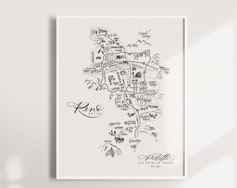 Personalized Realtor Closing Gift: City Map Art with Frame
