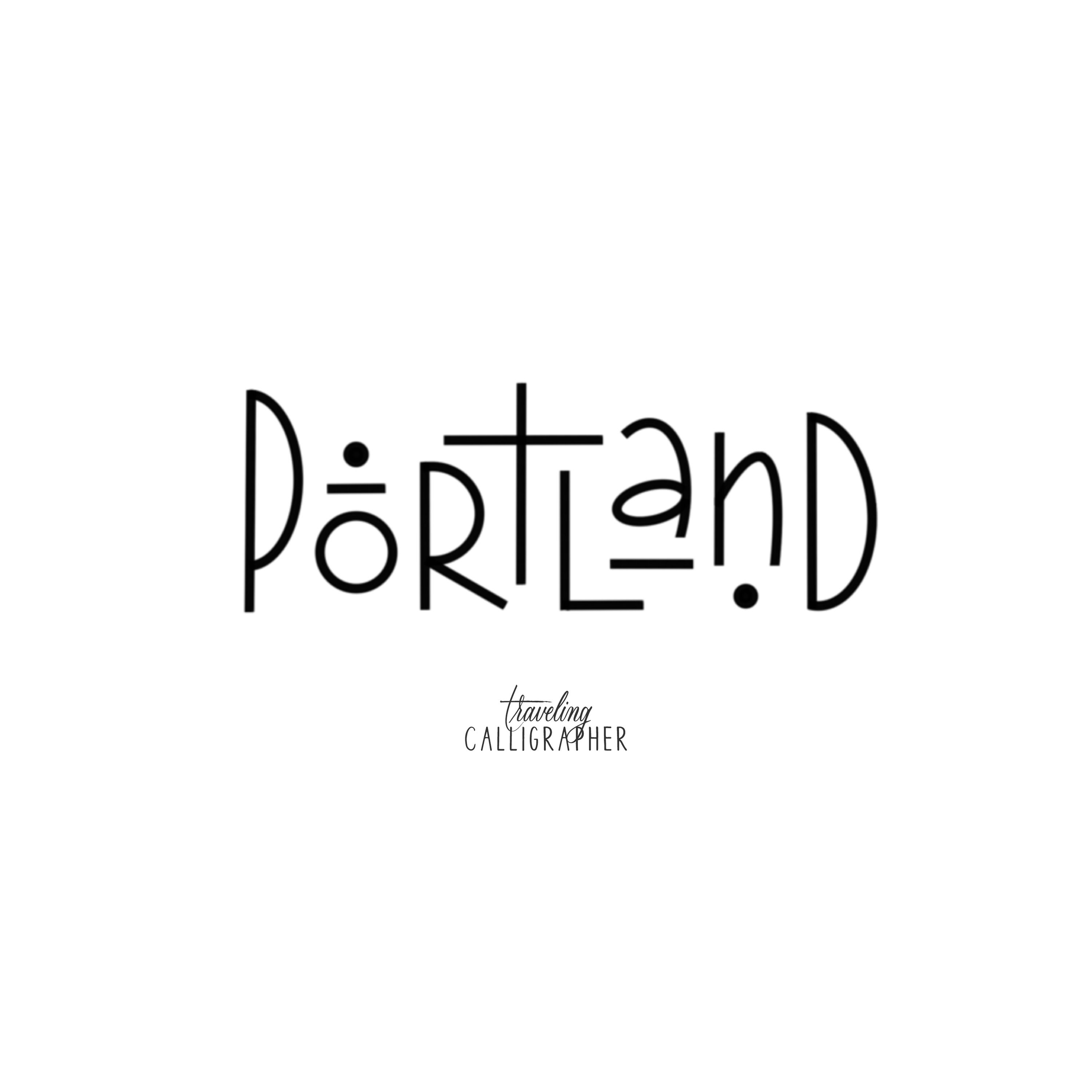 Portland Oregon Neighborhood Map Print handlettered-map of | Etsy