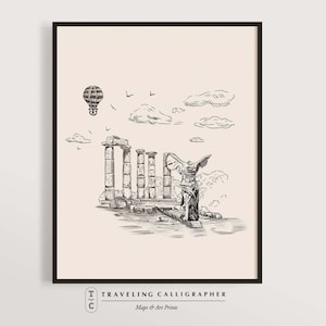 Winged Victory in Samothrace Illustration | Cottagecore Decor Digital Art PRINTABLE | 002