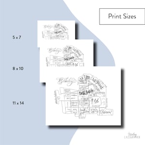 Berkeley Neighborhood Map Print - Handlettered - Map of Berkeley ...