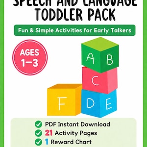 Speech & Language Age Two | Printable Toddler Pack