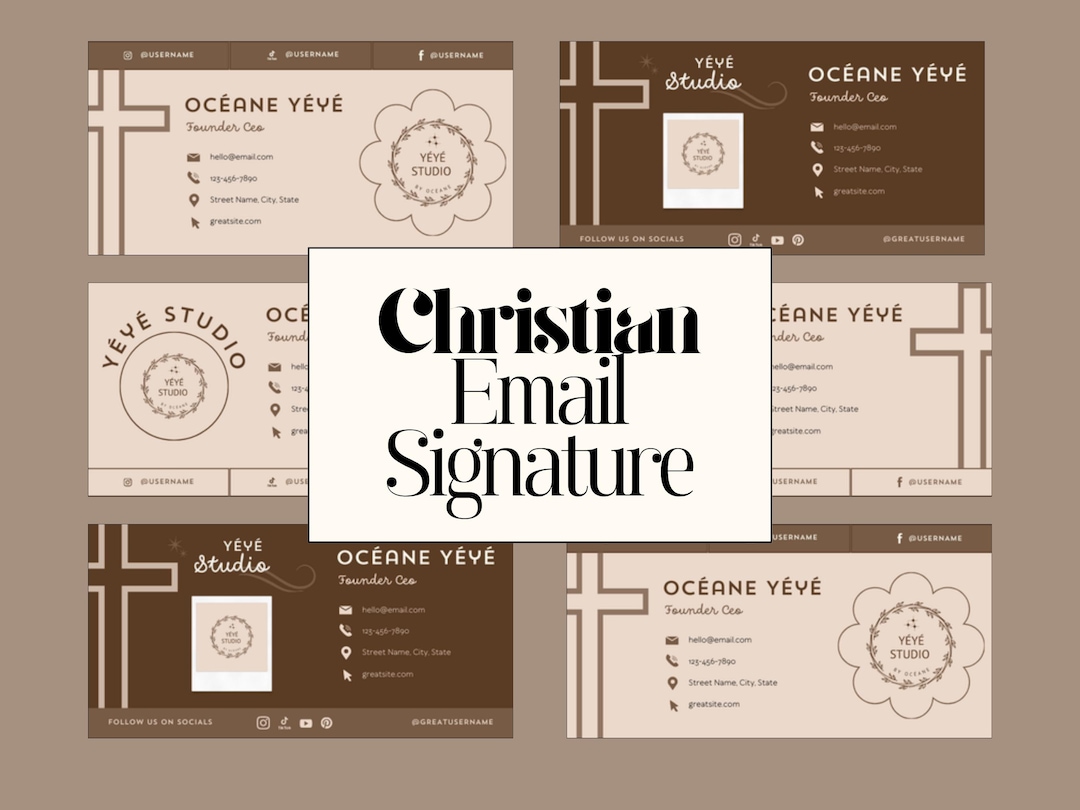 3 Christian Email Signature Templates: Faith-based Canva Templates ...