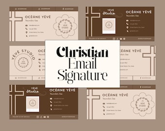 3 Christian Email Signature Templates: Faith-based Canva Templates ...